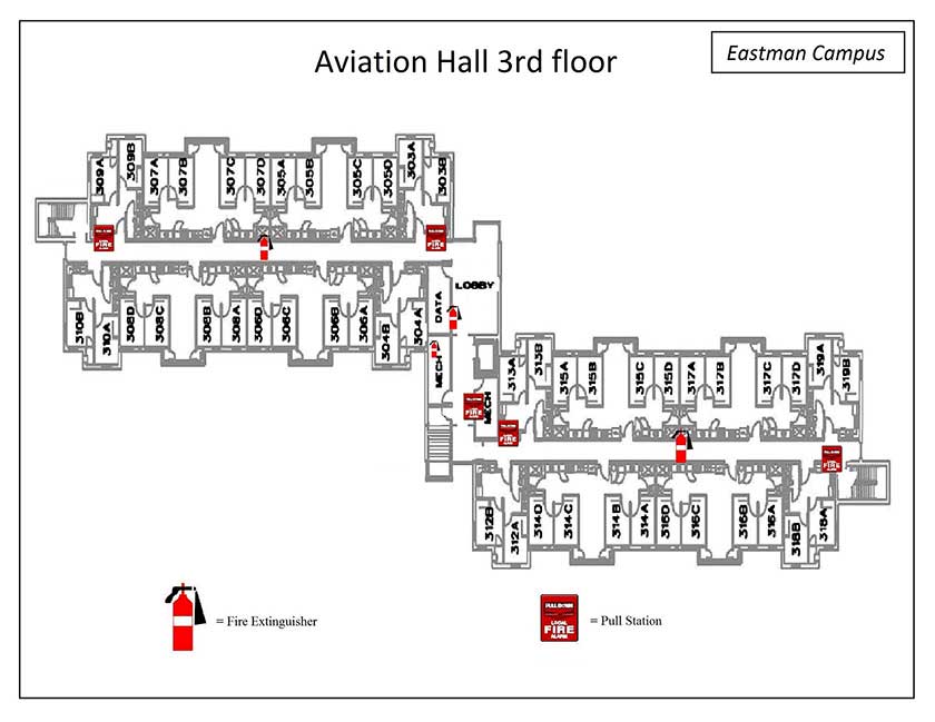 Aviation Hall 3rd Safety Diagram
